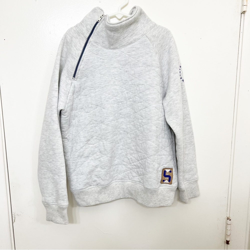 Warm Ikks Golden Ears Way Kids Gray Zipped Sweater 10